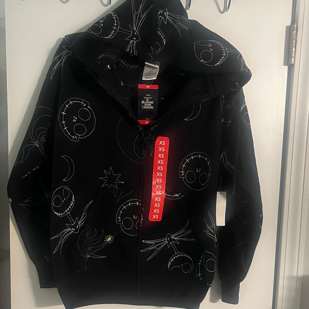 Disney Black and White Nightmare Before Christmas Hoodie